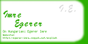 imre egerer business card